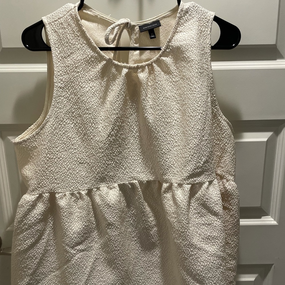 Target Who What Wear Cream Peplum Tank Top Size XL